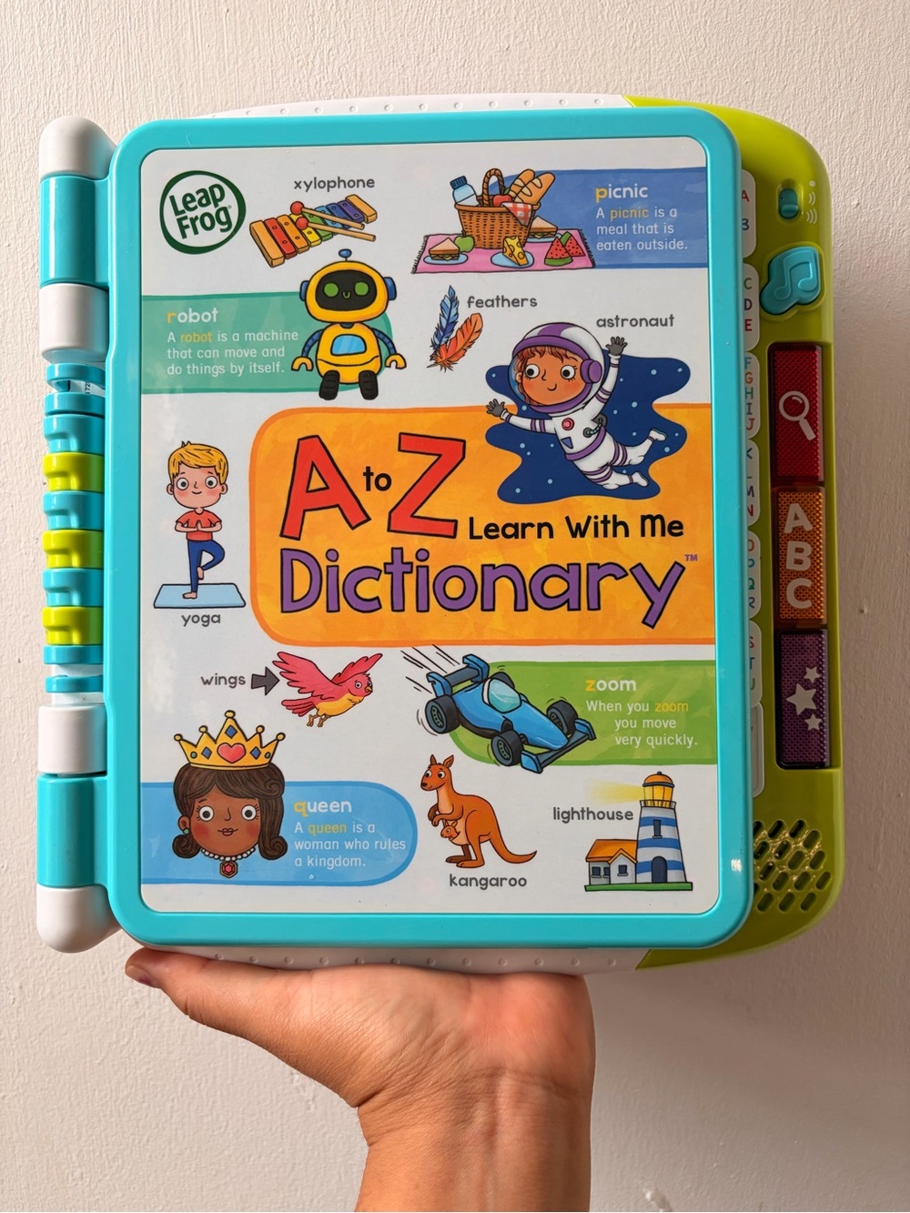 LeapFrog A to Z Learn With Me Dictionary - Teal and Yellow
